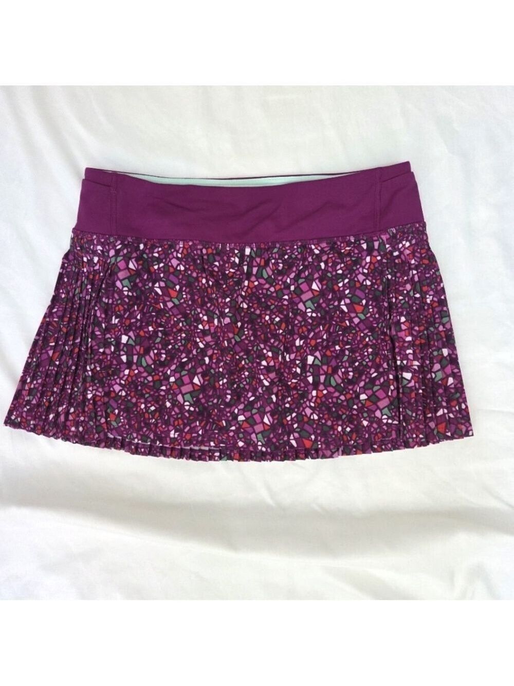 Lululemon Pace Setter Skort Purple Print Tennis Skirt Size 6